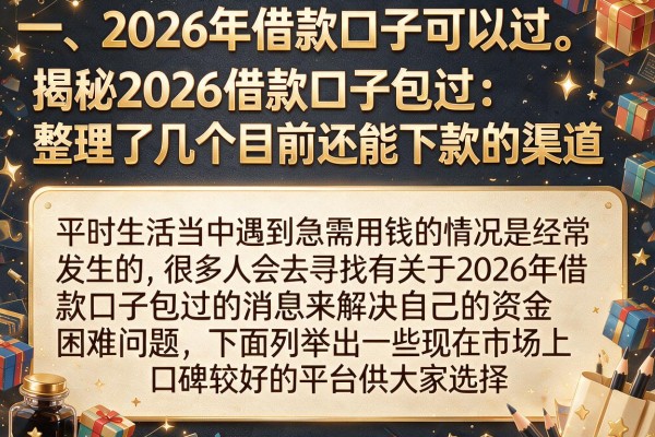 揭秘2026借款口子包过:整理了几个目前还能下款的渠道