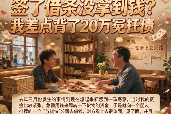 签了借条没拿到钱？我差点背了20万冤枉债