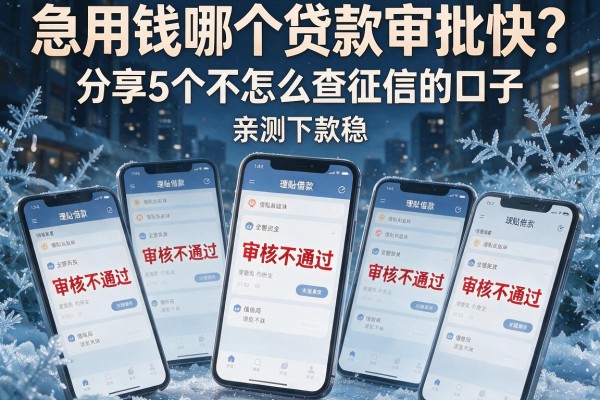 急用钱哪个贷款审批快？分享5个不怎么查征信的口子，亲测下款稳