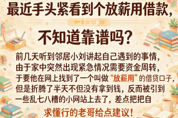 最近手头紧看到个放薪用借款，不知道靠谱吗？求懂行的老哥给点建议！