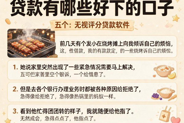 贷款有哪些好下的口子，详细阐述五个无视评分的贷款软件