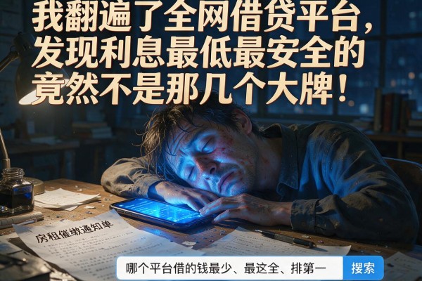 我翻遍了全网借贷平台，发现利息最低最安全的竟然不是那几个大牌
