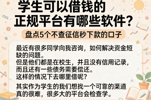 学生可以借钱的正规平台有哪些软件？盘点5个不查征信秒下款的口子