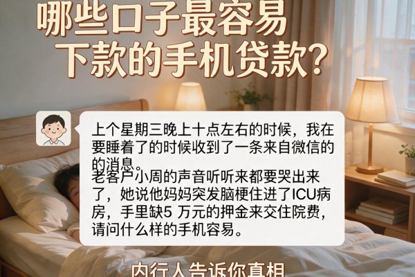 哪些口子最容易下款的手机贷款？内行人告诉你真相