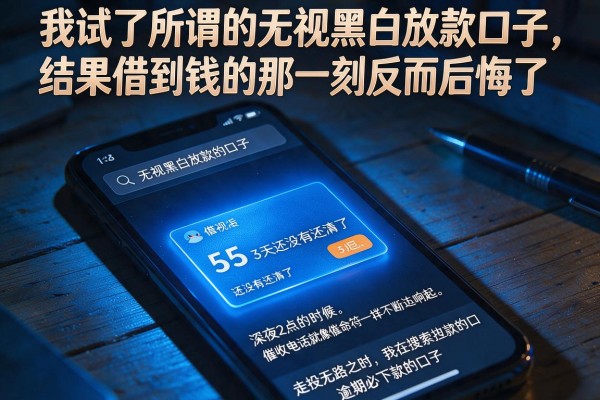 我试了所谓的无视黑白放款口子，结果借到钱的那一刻反而后悔了