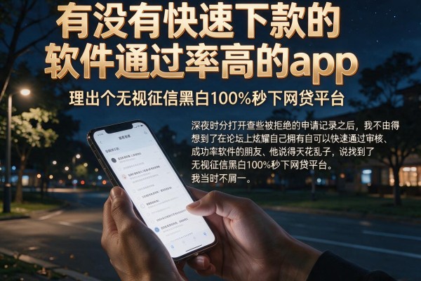有没有快速下款的软件通过率高的app，理出五个无视征信黑白100%秒下网贷平台