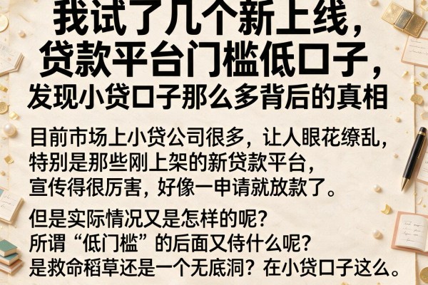 我试了几个新上线贷款平台门槛低口子，发现小贷口子那么多背后的真相