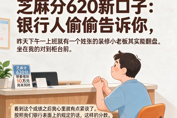 芝麻分620新口子：银行人偷偷告诉你，这分数其实能翻盘
