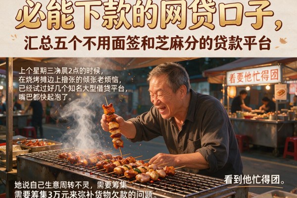必能下款的网贷口子，汇总五个不用面签和芝麻分的贷款平台