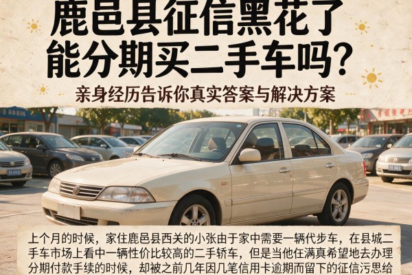 鹿邑县征信黑花了能分期买二手车吗？亲身经历告诉你真实答案与解决方案