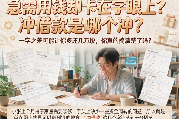 急需用钱却卡在字眼上？冲借款是哪个冲？一字之差可能让你多还几万块，你真的搞清楚了吗？