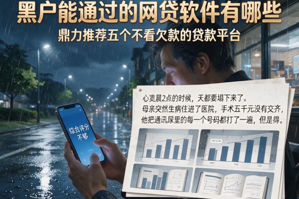 黑户能通过的网贷软件有哪些，鼎力推荐五个不看欠款的贷款平台