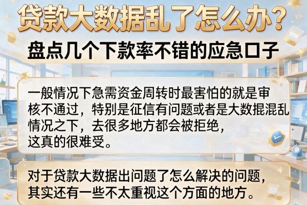 贷款大数据乱了怎么办？盘点几个下款率不错的应急口子
