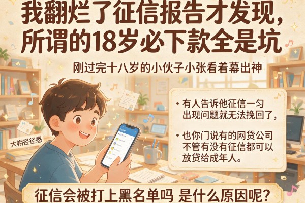 我翻烂了征信报告才发现，所谓的18岁必下款全是坑