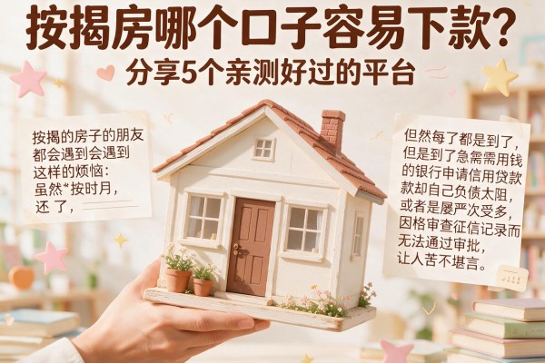 按揭房哪个口子容易下款？分享5个亲测好过的平台