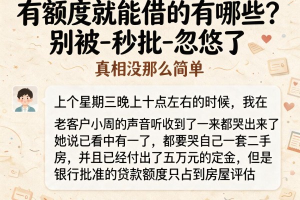 有额度就能借的有哪些？别被-秒批-忽悠了，真相没那么简单