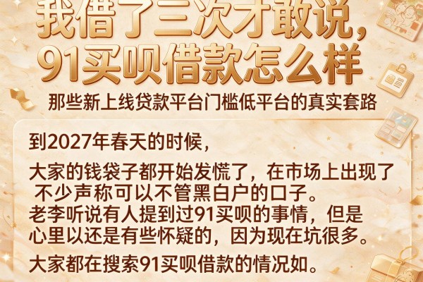 我借了三次才敢说,91买呗借款怎么样以及那些新上线贷款平台门槛低平台的真实套路
