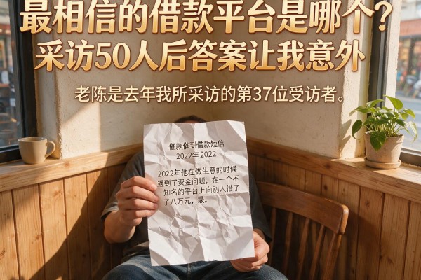 最相信的借款平台是哪个？采访50人后答案让我意外