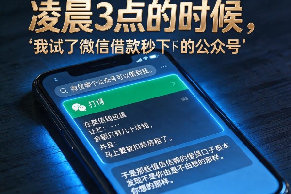 我试了微信借款秒下的公众号，发现那些值得信赖的借贷口子根本不是你想的那样