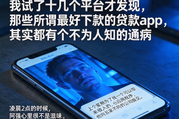 我试了十几个平台才发现,那些所谓最好下款的贷款app,其实都有个不为人知的通病