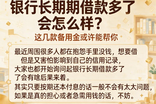 银行长期借款多了会怎么样？这几款备用金或许能帮你
