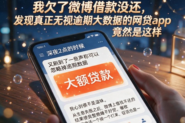 我欠了微博借款没还，发现真正无视逾期大数据的网贷app竟然是这样