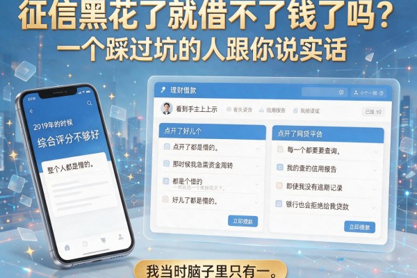 征信黑花了就借不了钱了吗？一个踩过坑的人跟你说实话