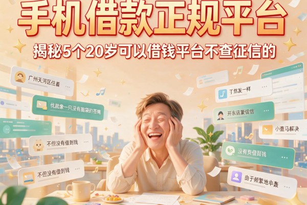 手机借款正规平台，揭秘5个20岁可以借钱平台不查征信的app