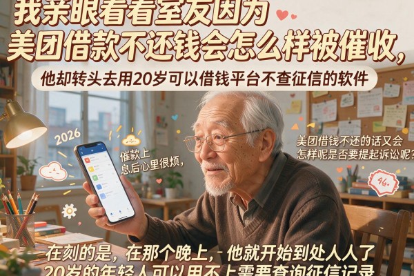我亲眼看着室友因为美团借款不还钱会怎么样被催收，他却转头去用20岁可以借钱平台不查征信的软件