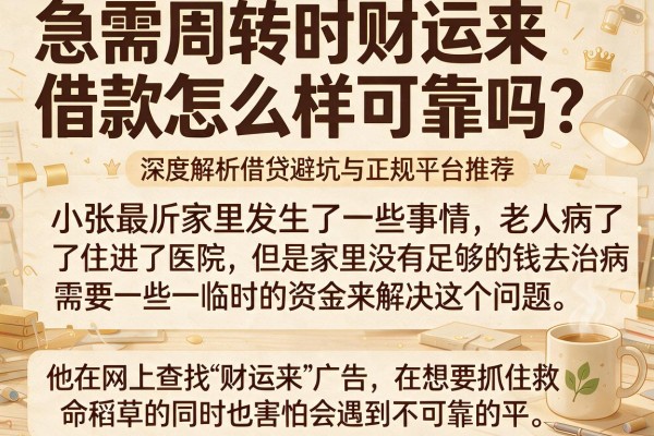 急需周转时财运来借款怎么样可靠吗？深度解析借贷避坑与正规平台推荐