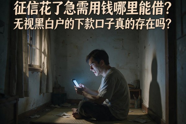 征信花了急需用钱哪里能借？无视黑白户的下款口子真的存在吗？