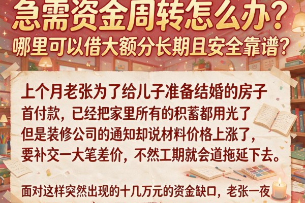急需资金周转怎么办？哪里可以借大额分长期且安全靠谱？这篇指南为你深度解析