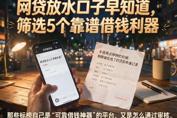 网贷放水口子早知道，筛选5个靠谱借钱利器
