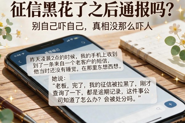 征信黑花了之后通报吗？别自己吓自己，真相没那么吓人