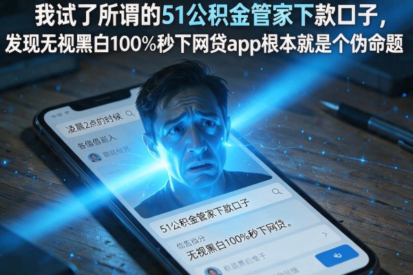 我试了所谓的51公积金管家下款口子，发现无视黑白100%秒下网贷app根本就是个伪命题