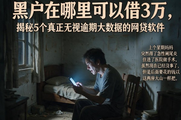 黑户在哪里可以借3万，揭秘5个真正无视逾期大数据的网贷软件