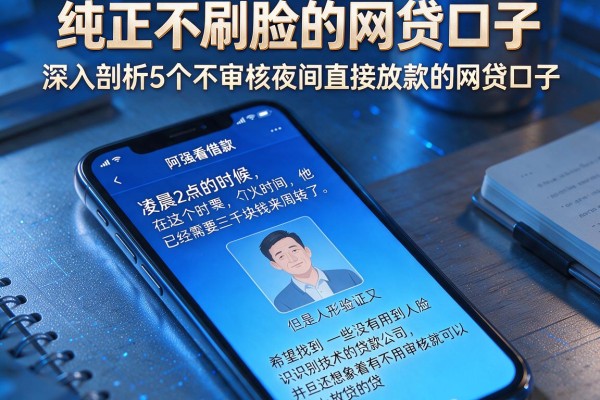 纯正不刷脸的网贷口子，深入剖析5个不审核夜间直接放款的网贷口子