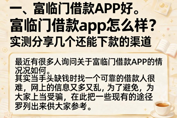 富临门借款app怎么样?实测分享几个还能下款的渠道