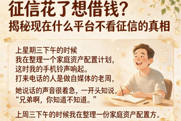 征信花了想借钱？揭秘现在什么平台不看征信的真相