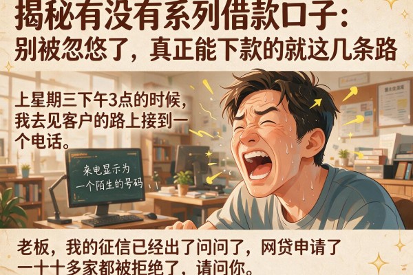 揭秘有没有系列借款口子:别被忽悠了,真正能下款的就这几条路