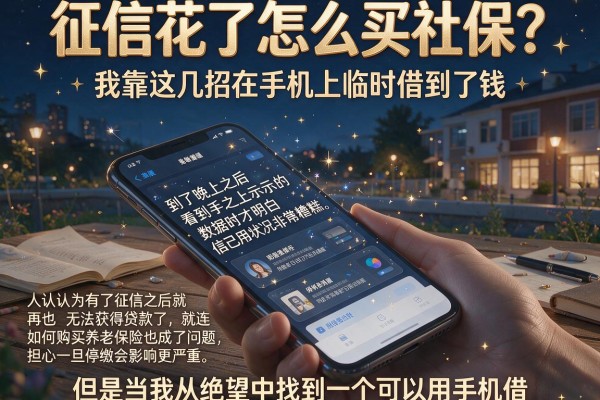 征信花了怎么买社保？我靠这几招在手机上临时借到了钱