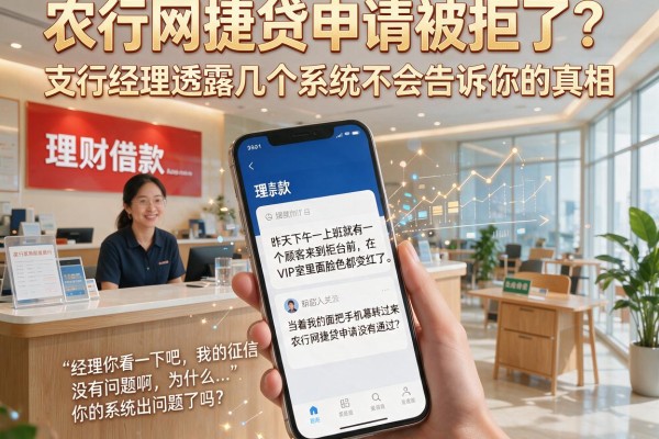 农行网捷贷申请被拒了？支行经理透露几个系统不会告诉你的真相