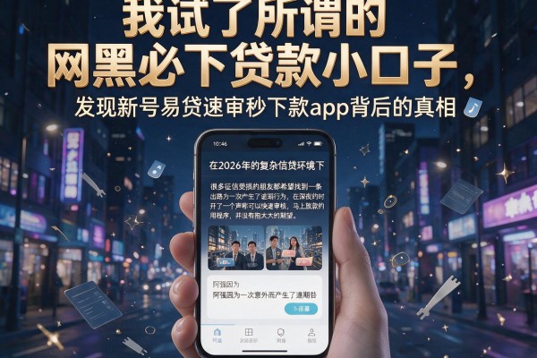 我试了所谓的网黑必下贷款小口子，发现新号易贷速审秒下款app背后的真相