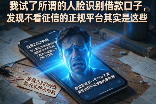 我试了所谓的人脸识别借款口子，发现不看征信的正规平台其实是这些