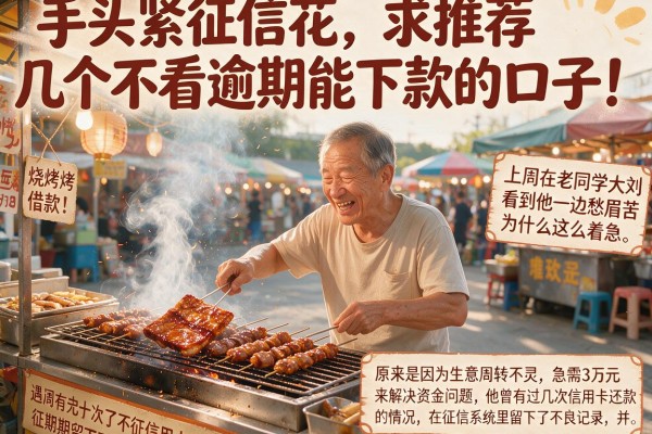 手头紧征信花，求推荐几个不看逾期能下款的口子！