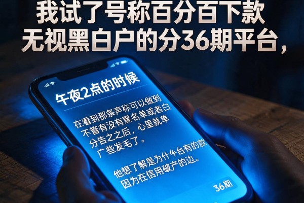 我试了号称百分百下款无视黑白户的分36期平台，结果让人意外