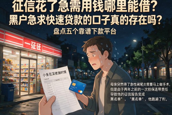 征信花了急需用钱哪里能借？黑户急求快速贷款的口子真的存在吗？盘点五个靠谱下款平台