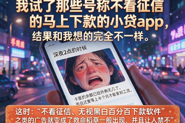 我试了那些号称不看征信的马上下款的小贷app，结果和我想的完全不一样