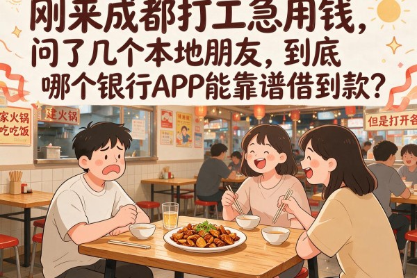 刚来成都打工急用钱，问了几个本地朋友，到底哪个银行APP能靠谱借到款？
