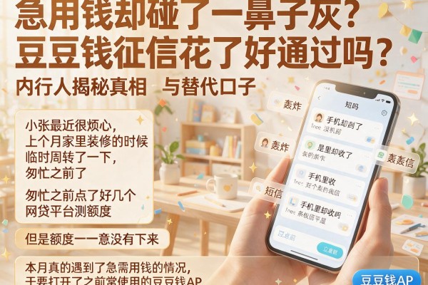 急用钱却碰了一鼻子灰？豆豆钱征信花了好通过吗？内行人揭秘真相与替代口子